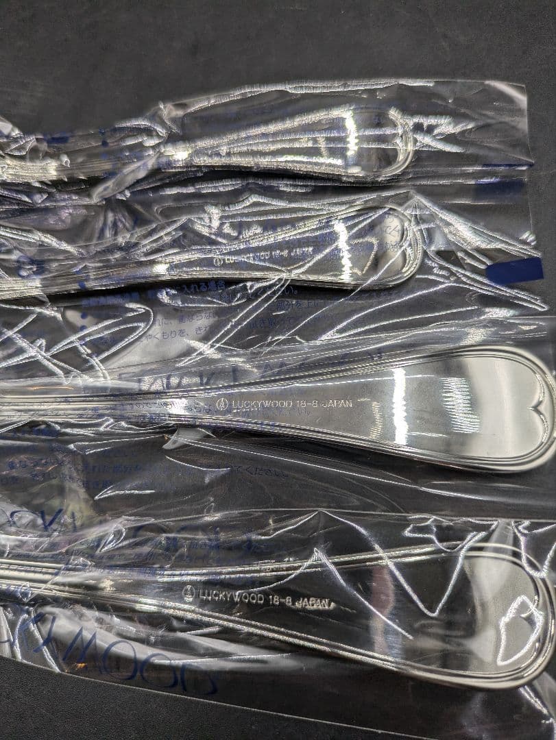 B【未使用品】LUCKYWOOD カトラリーセット 計25本 ステンレス
