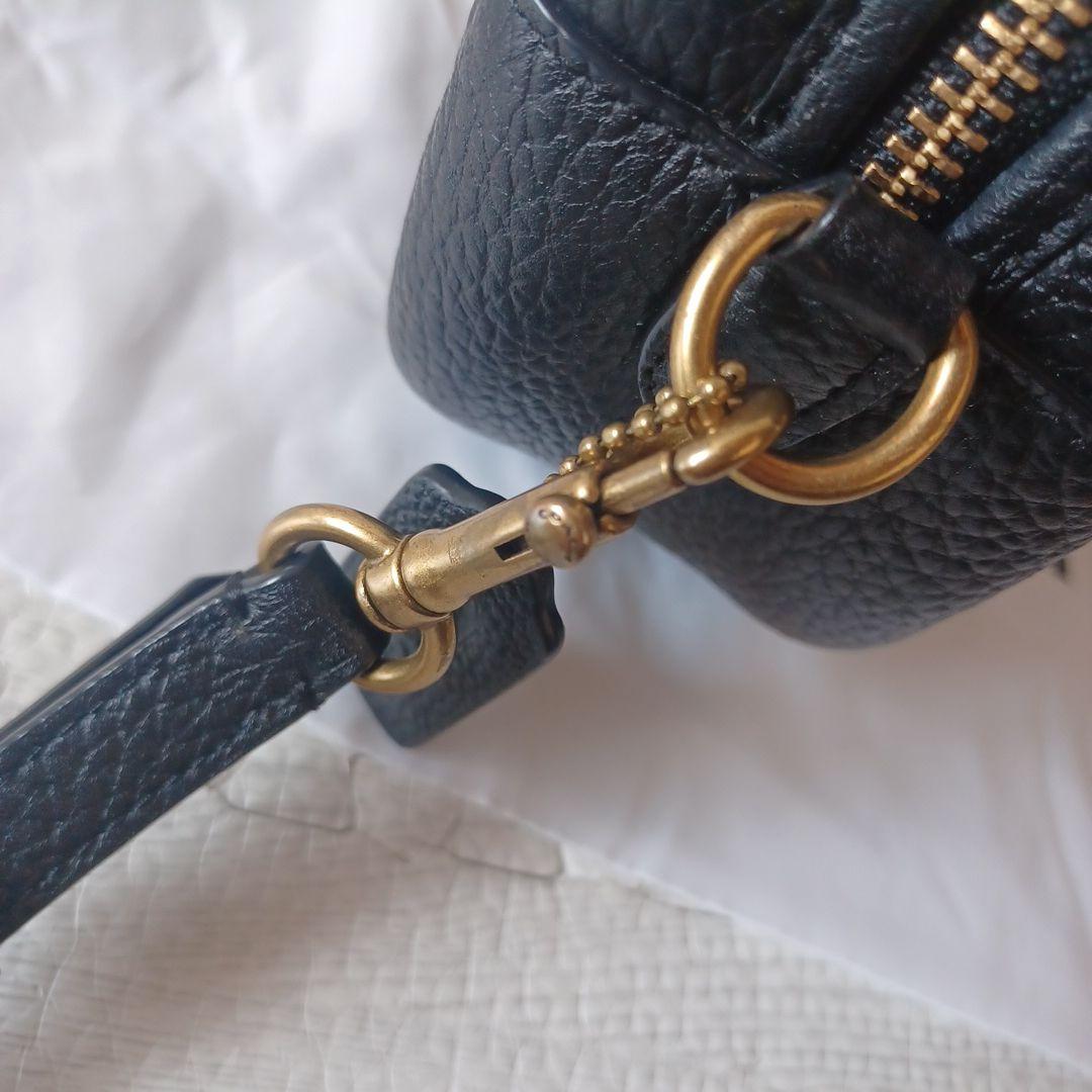 COACH コーチ　カメラバッグ　ターンロック　ブラック　ショルダーバッグ