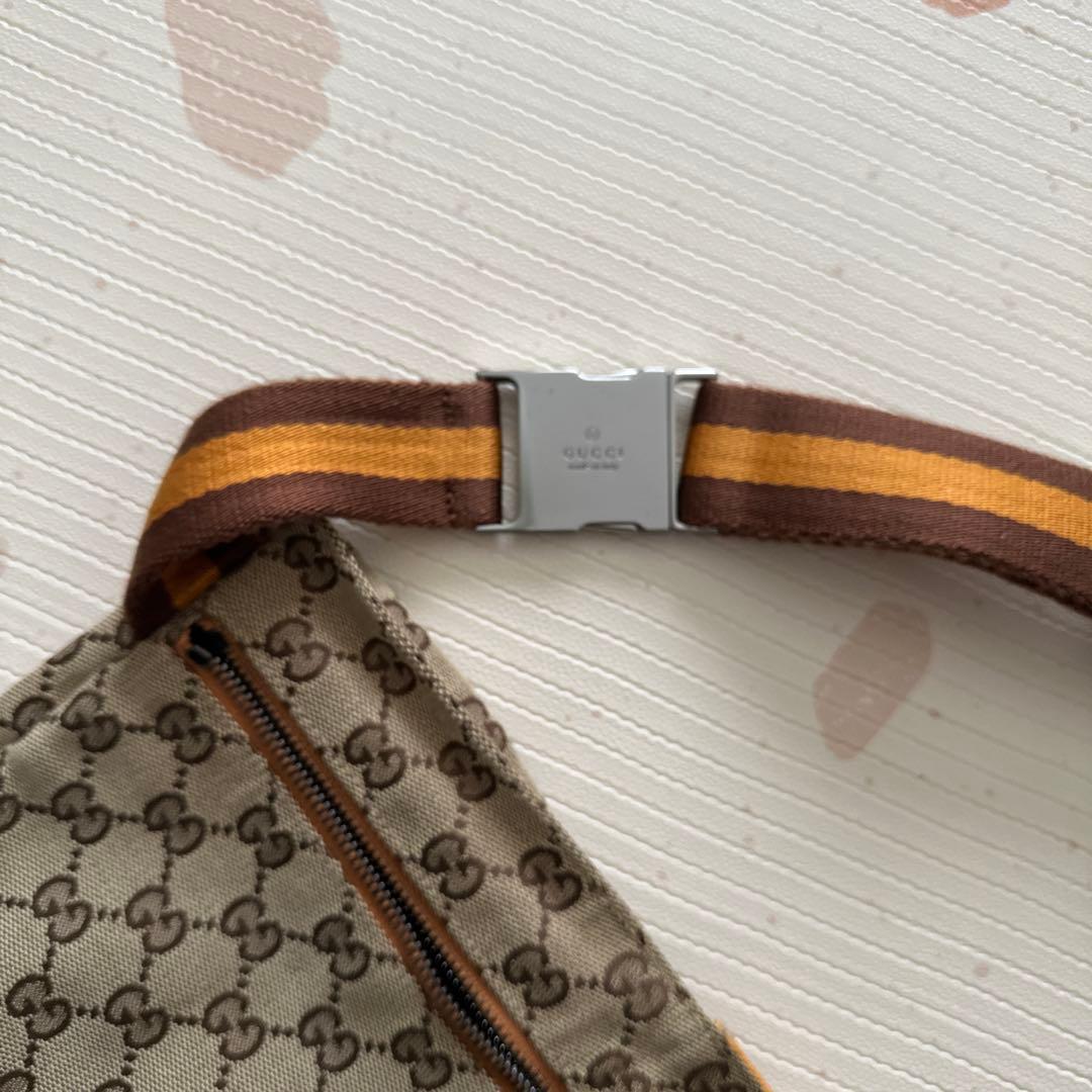 Minni【週末限定値下げ】極美品　GUCCI　GG柄　ウエストバッグ