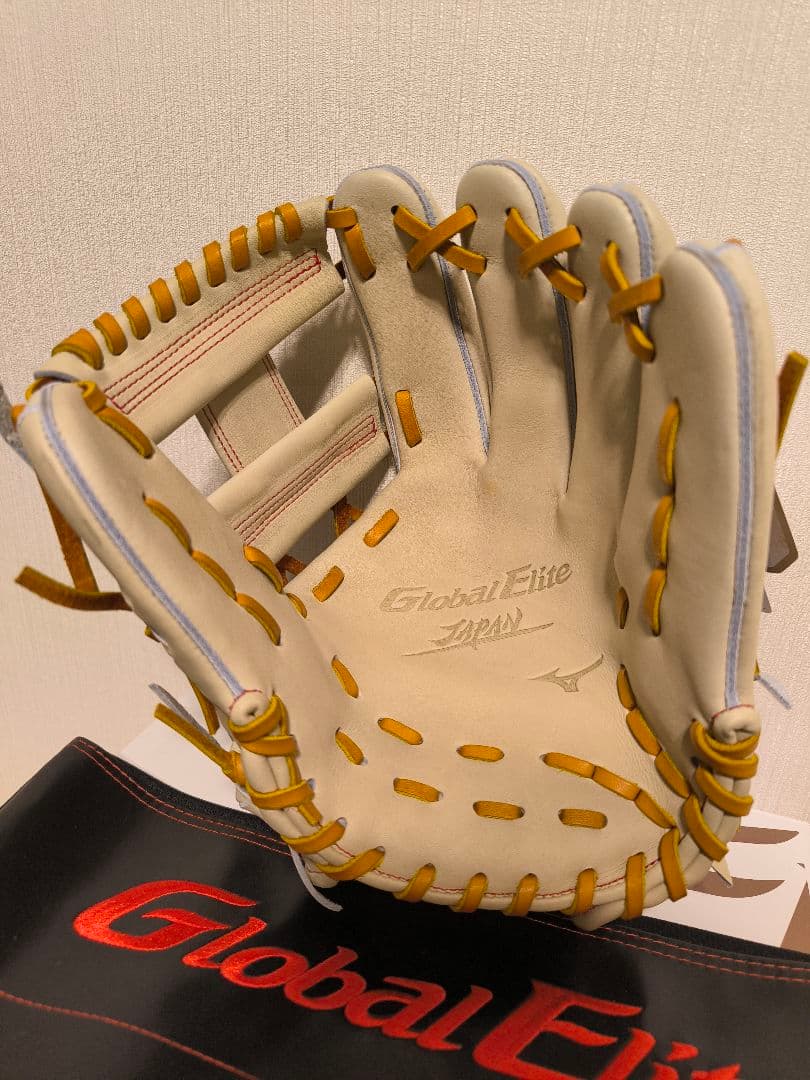【新品未使用、日本製、軽量】グローバルエリートJAPAN 内野手 右投 ブロンド