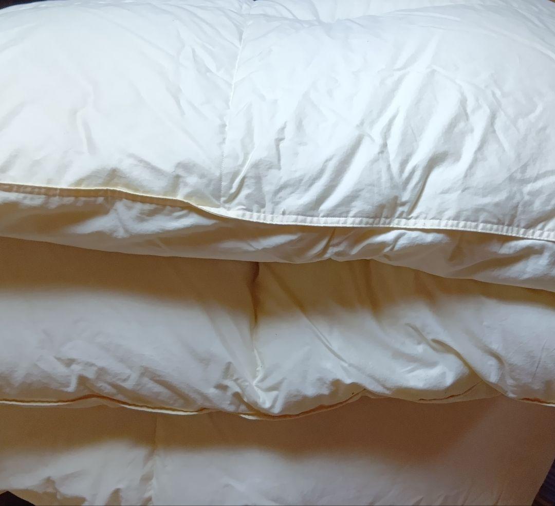 ダウン93% フェザー7%　ホワイトマザーグース　羽毛布団