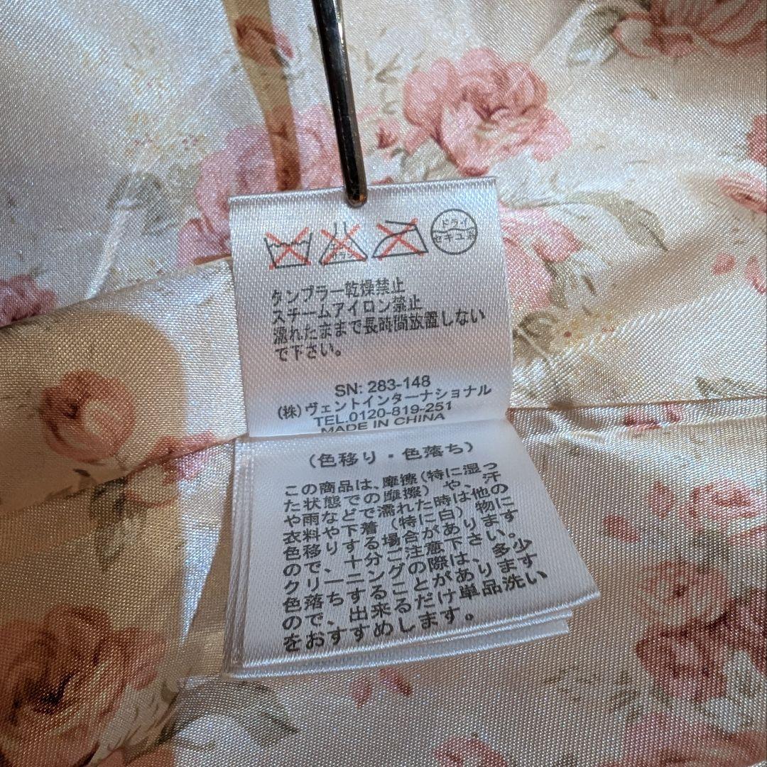 ★冬物最終セール★LIZ LISA 裏地ローズ柄 リボン Aラインコート