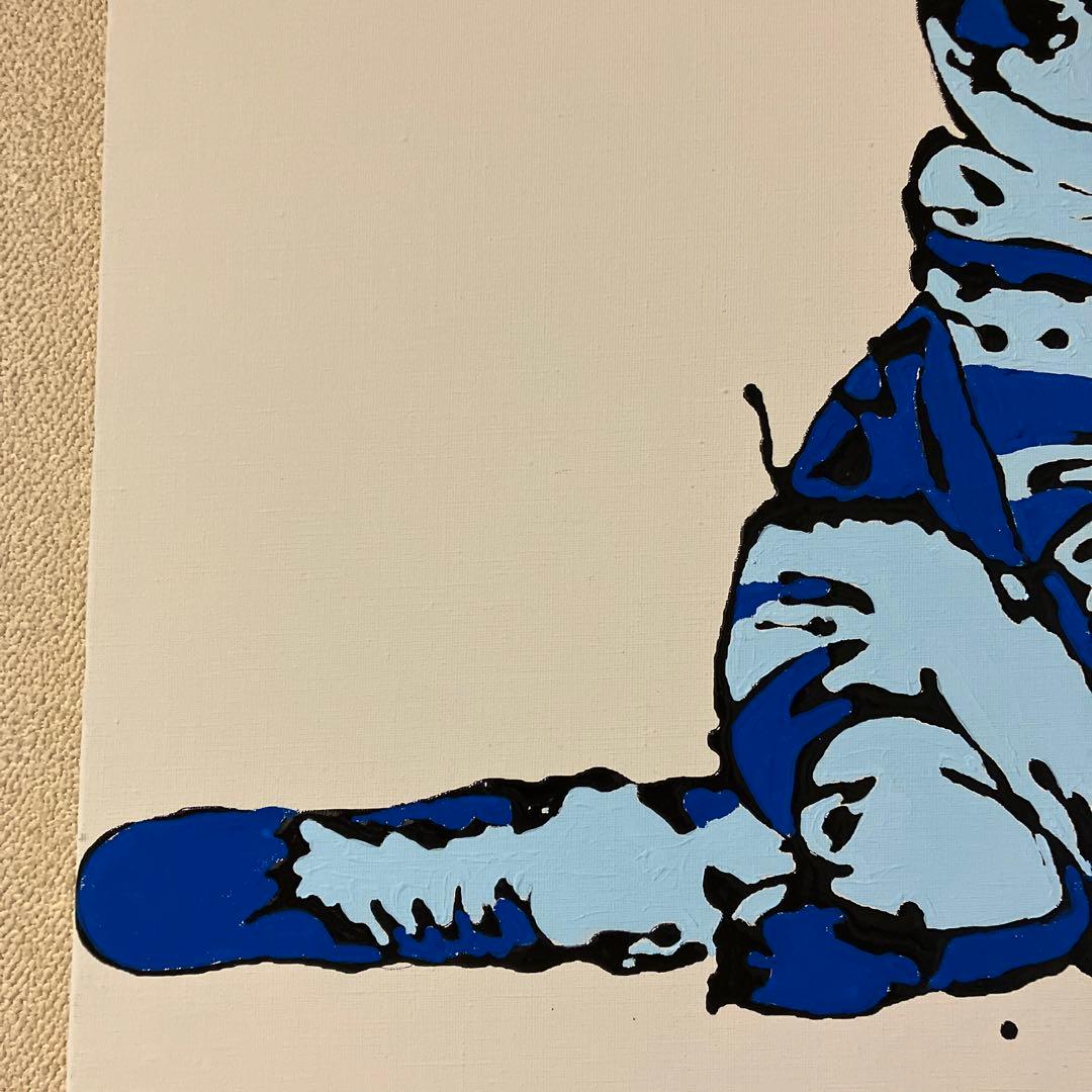肉筆絵画　スコティッシュフォルド　ブルー
