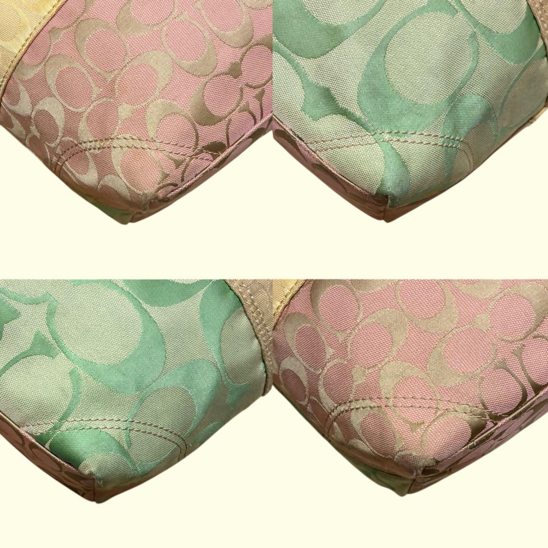 希少✨COACH コーチ パッチワーク マルチカラー Y2K ハンドバッグ