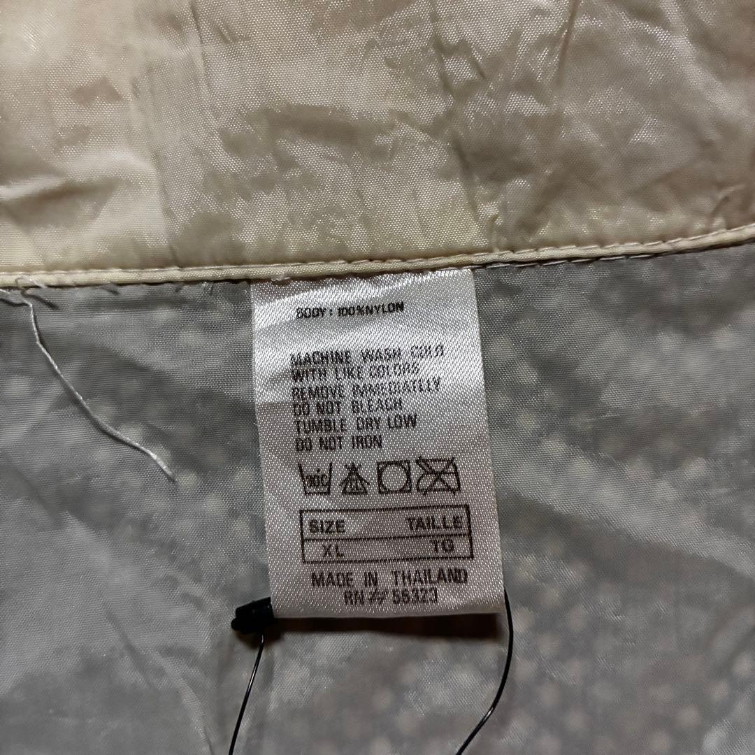 90s NIKEナイロンジャケットハーフジップ刺繍ロゴメッシュバックロゴドローコ