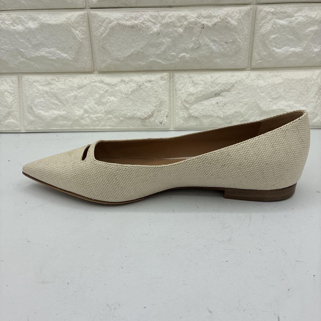 【美品】ペリーコ アネッリ フラットパンプス ポインテッドトゥ 36 ベージュ