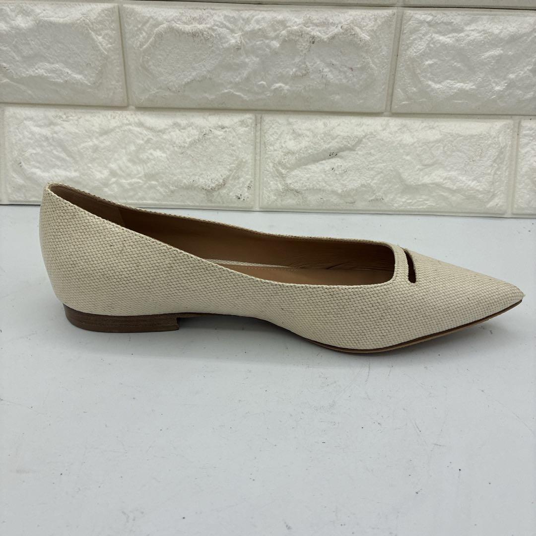 【美品】ペリーコ アネッリ フラットパンプス ポインテッドトゥ 36 ベージュ