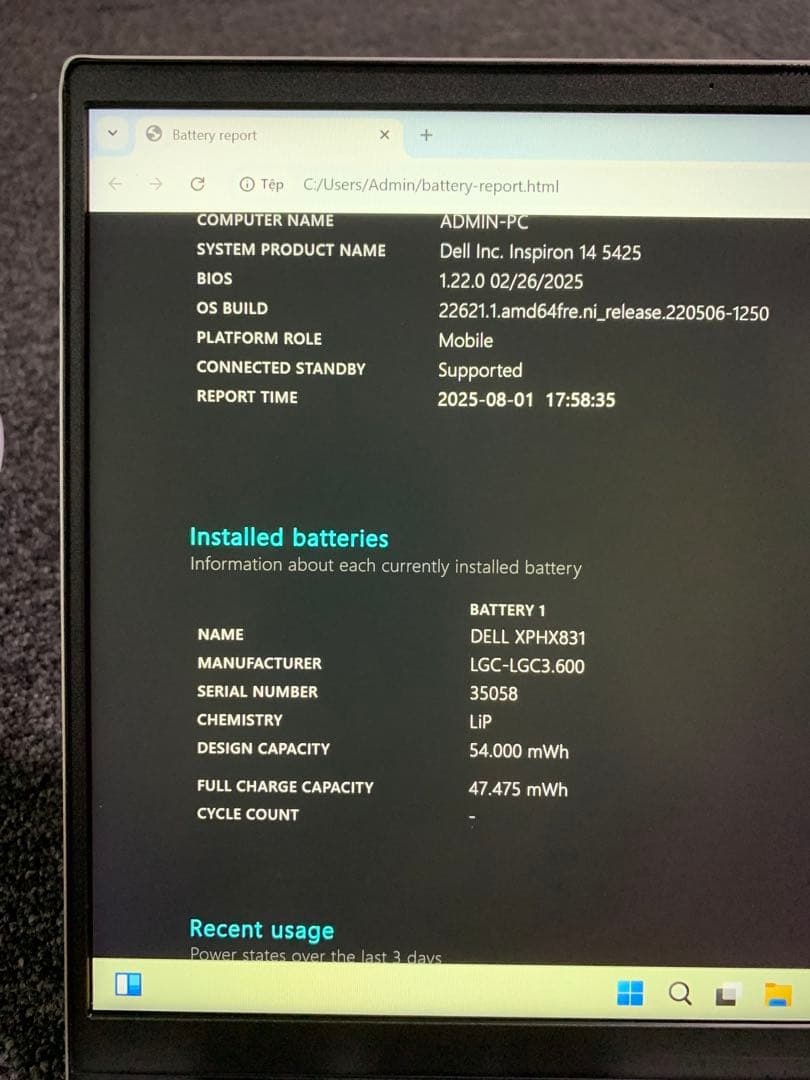 Windowsノート本体 Dell Inspiron 5425 Ryzen 7-5825U SSD 512