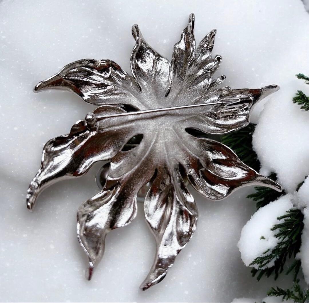 【SILVER パールブローチ】