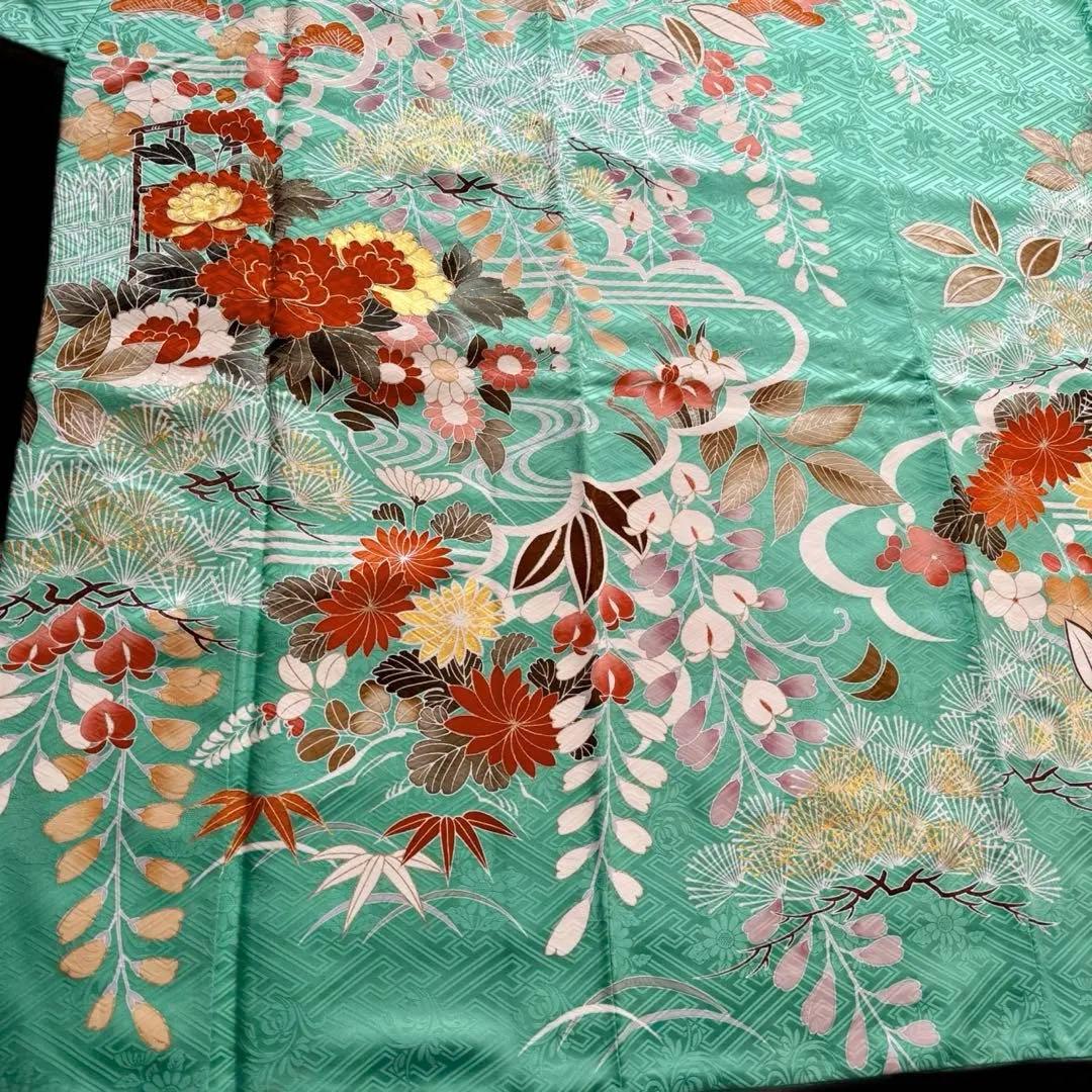 極上　美品振袖フルセット　手挿し友禅　正絹長襦袢　古典柄　成人式　155〜165