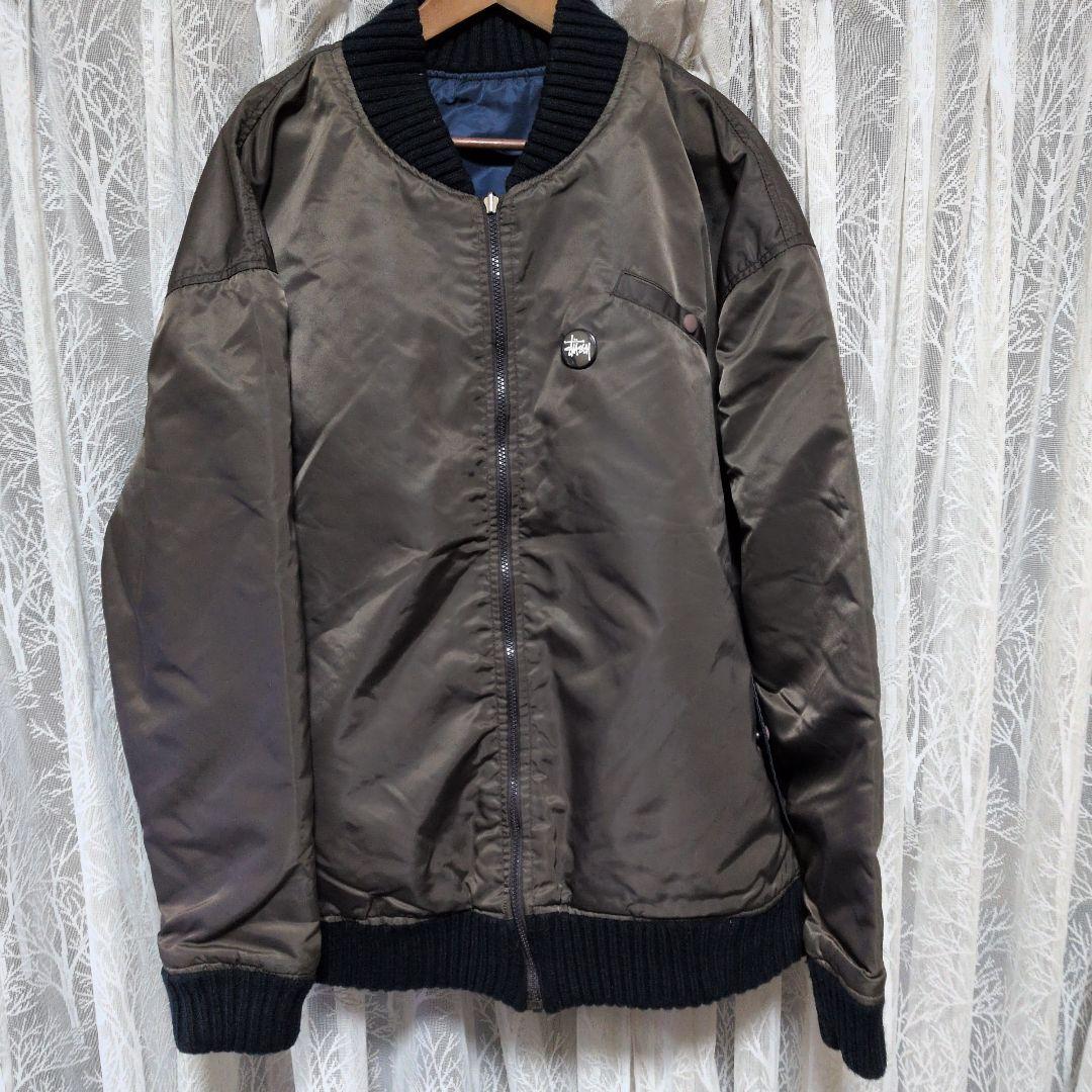 ビンテージ90年代USA製OLDステューシー紺タグバックロゴJKT