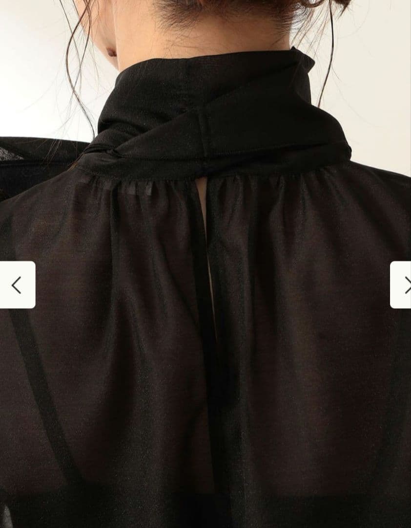 Demi-Luxe BEAMS / オーガンジー リボンブラウス