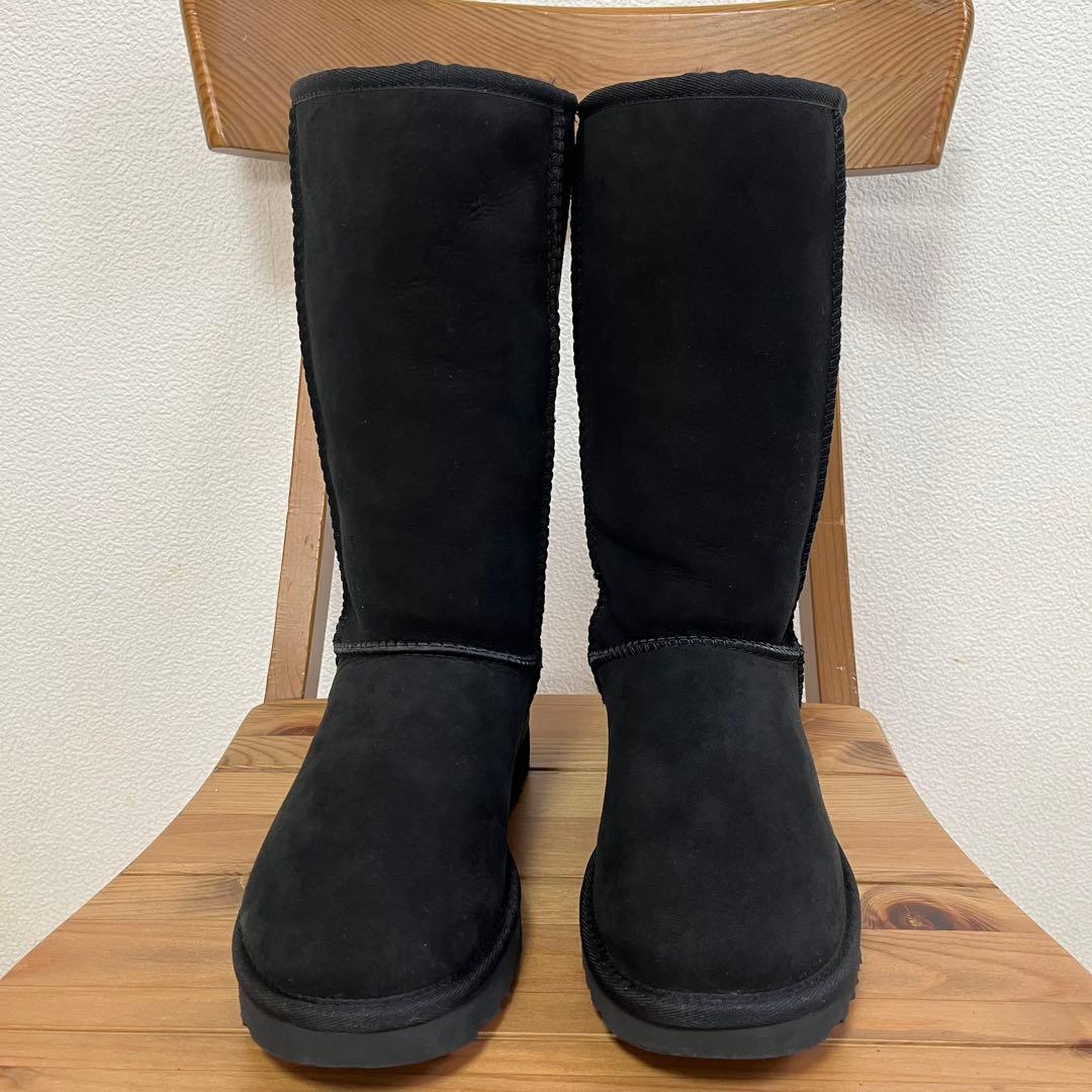 美品✨【UGG 】アグ　ムートンブーツ　ロング　クラシックトール2 黒　23㎝