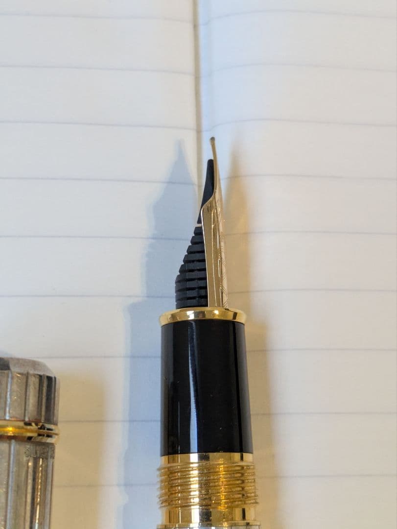 プラチナ万年筆　銀無垢　中字