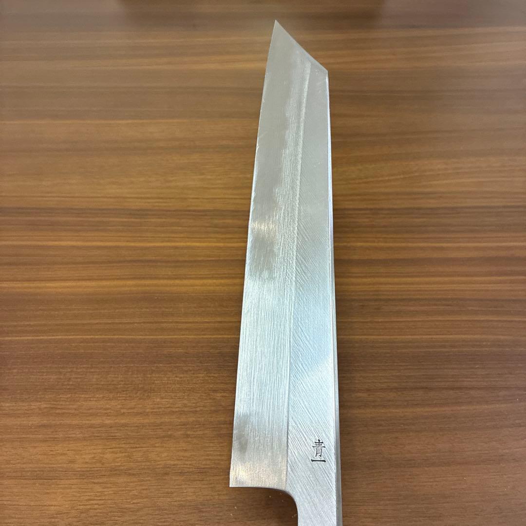 コ*ン様 堺一文字光秀 煌 切付牛刀 8寸 漆柄 両刃 青紙1号