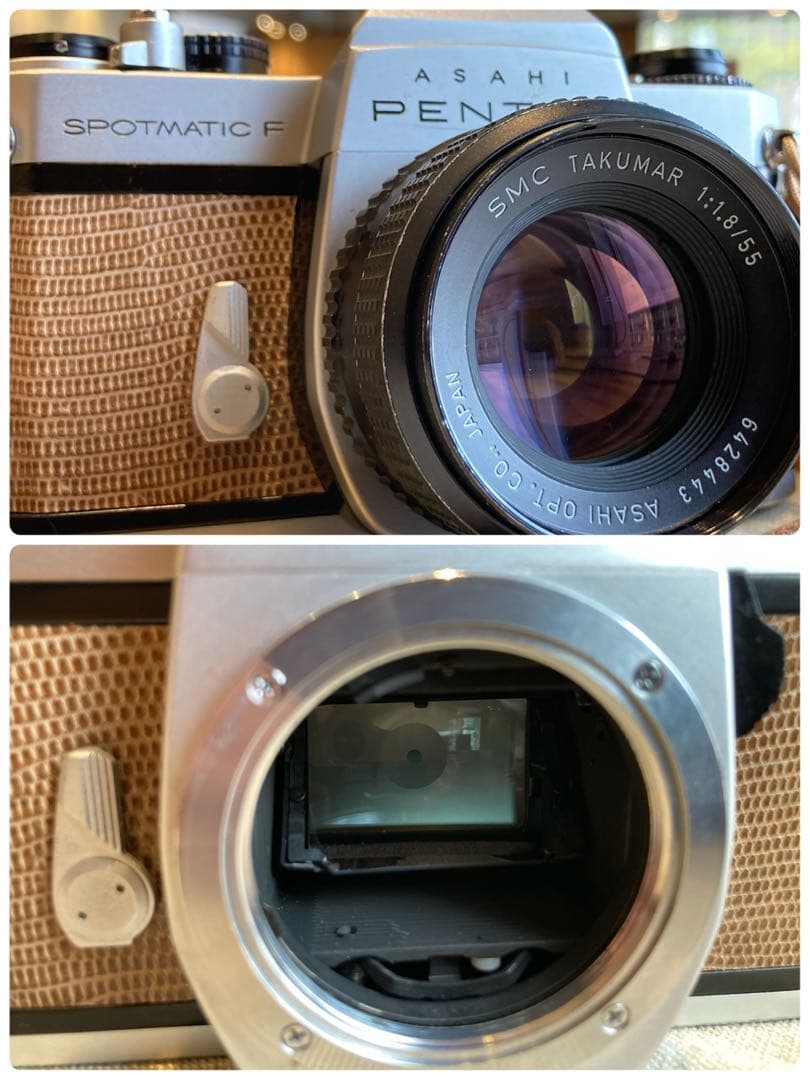 美品＊完動品＊初期保証 ★pentax spf★リザード本革ベージュ★作例必見！