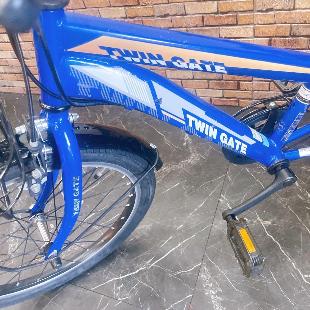 【10】子供用自転車 子供車 TWIN GATE ブルー 20インチ