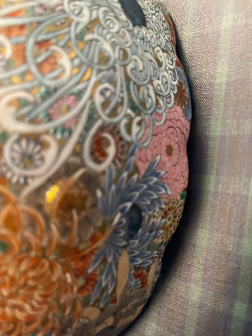 色絵手描螺鈿細工鉢