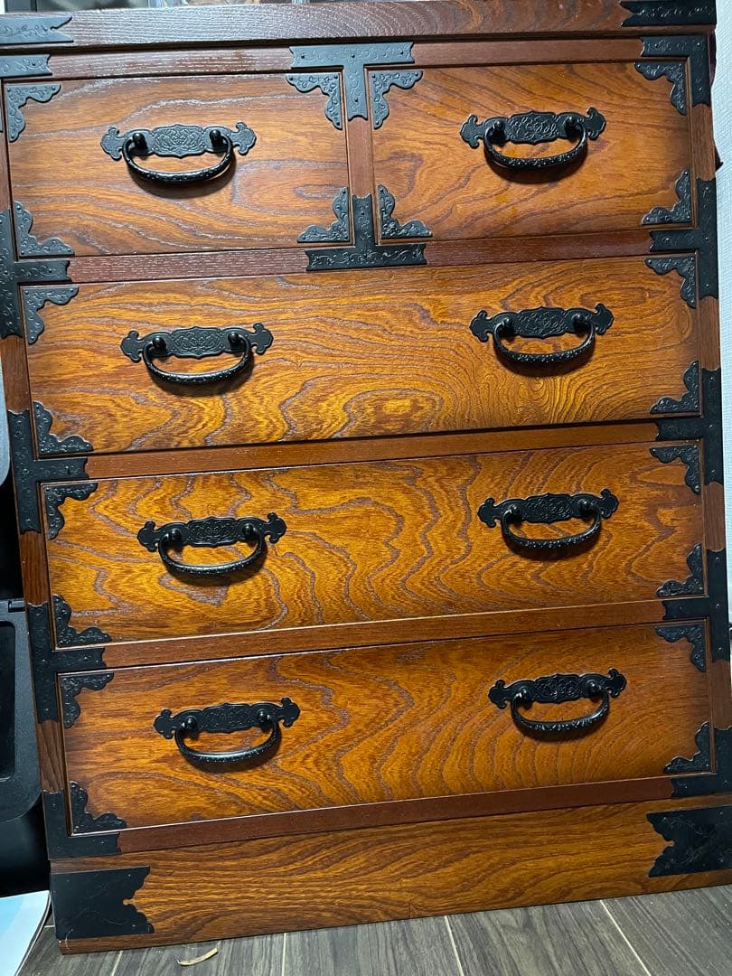 民芸箪笥　和風チェスト　葵民芸