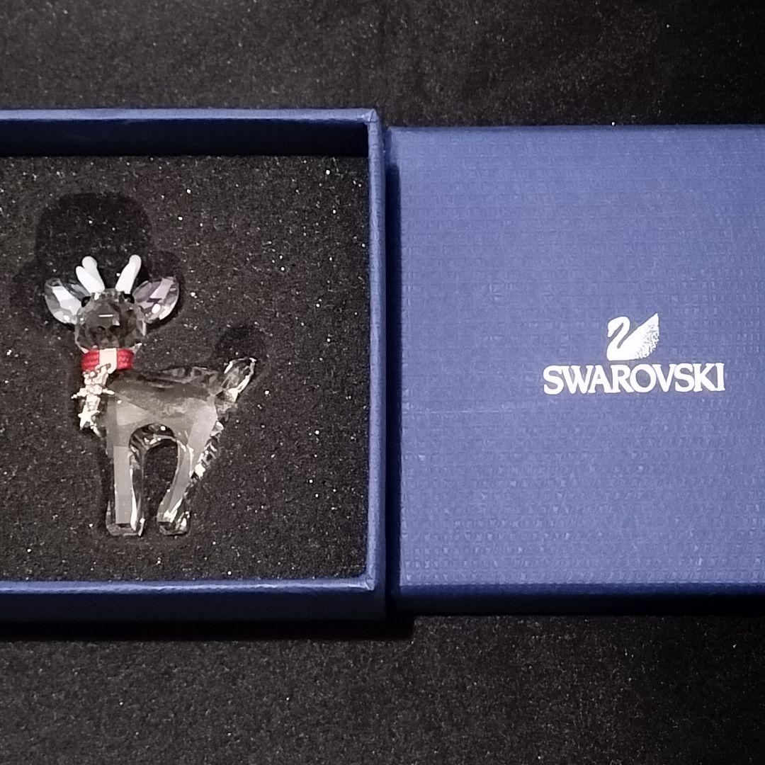 SWAROVSKI クリスタルフィギュア クリスマスベビートナカイ オブジェ