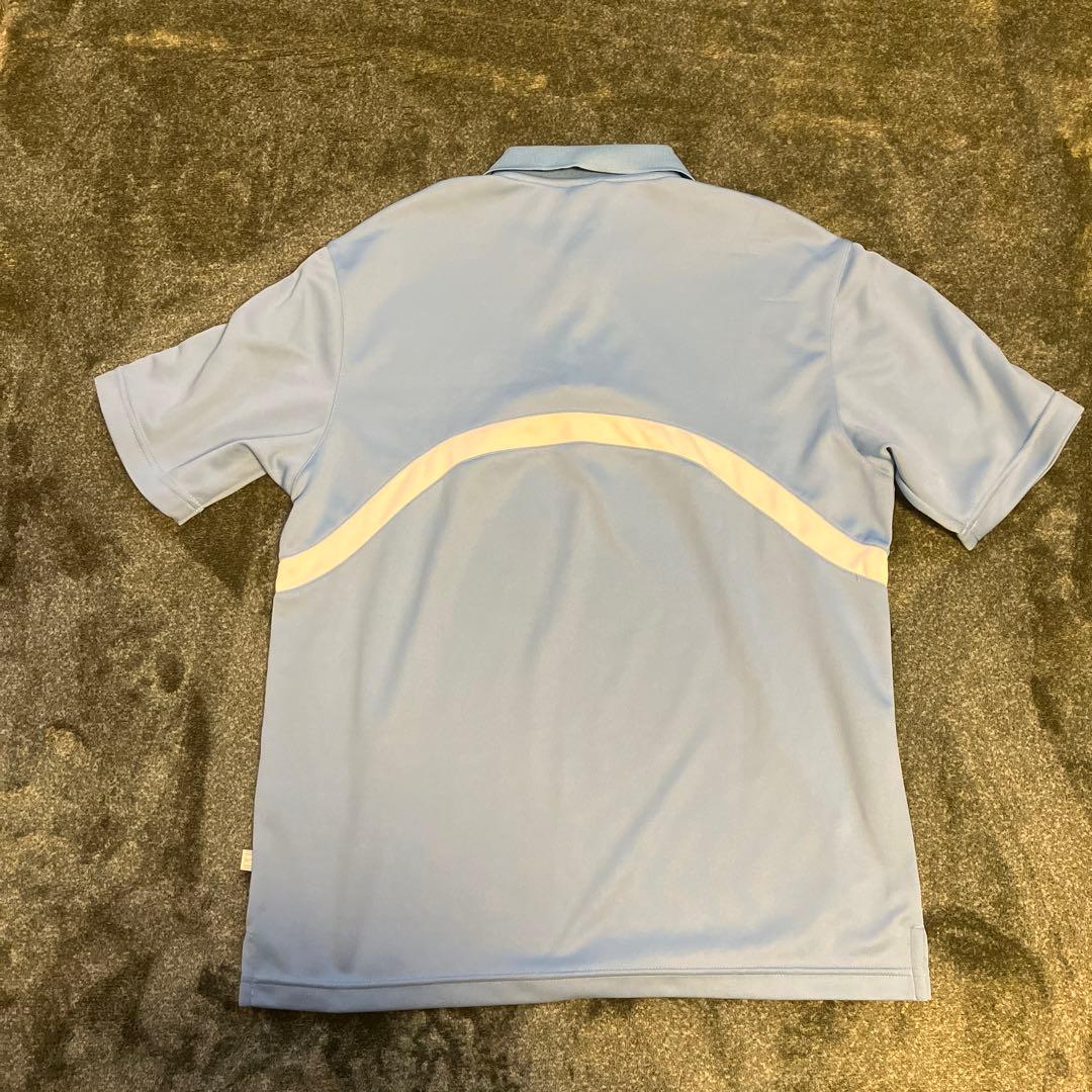 カズ様　Nike Dri-FIT ライトブルー ポロシャツ