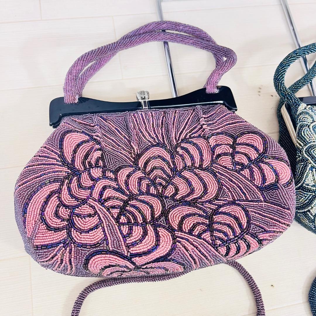 【5個 まとめて】ビーズバッグ 和装小物 ハンドバッグ 東京小黒 など