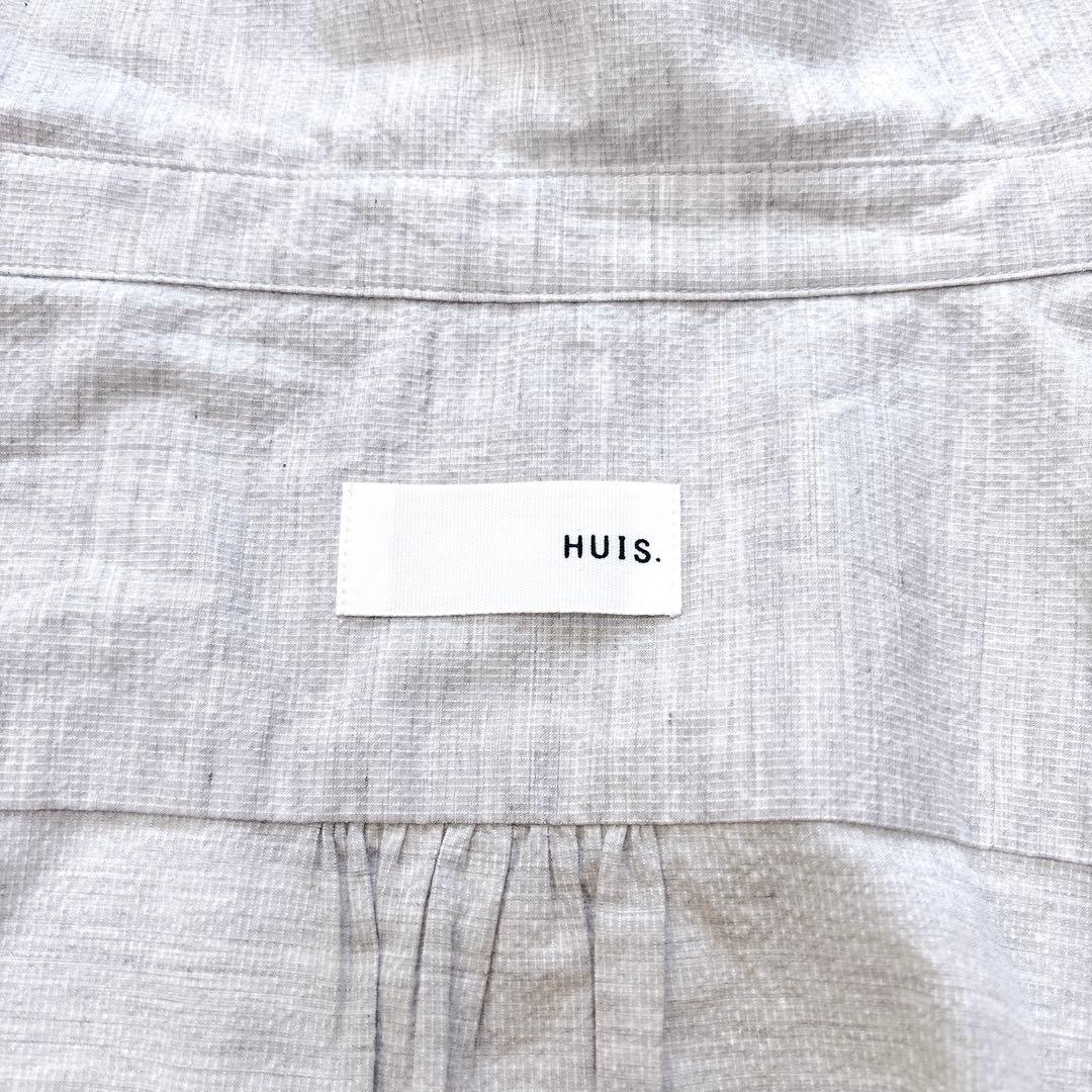 【タグ付き】遠州織物 HUIS. コードレーンワイドブラウス シャツ グレー