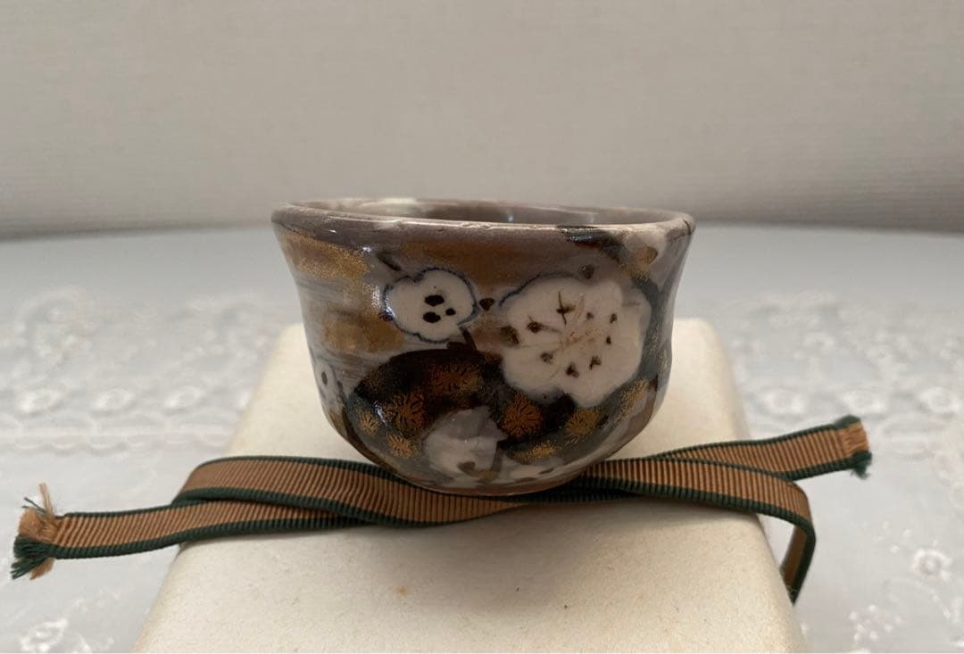 九谷焼　東山窯　吉崎英治作　酒器