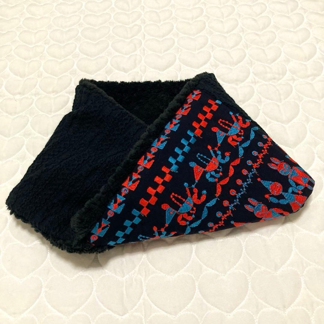 【レア生地】 766 ひねりスヌード　ネックウォーマー　fun ファン　ネイビー