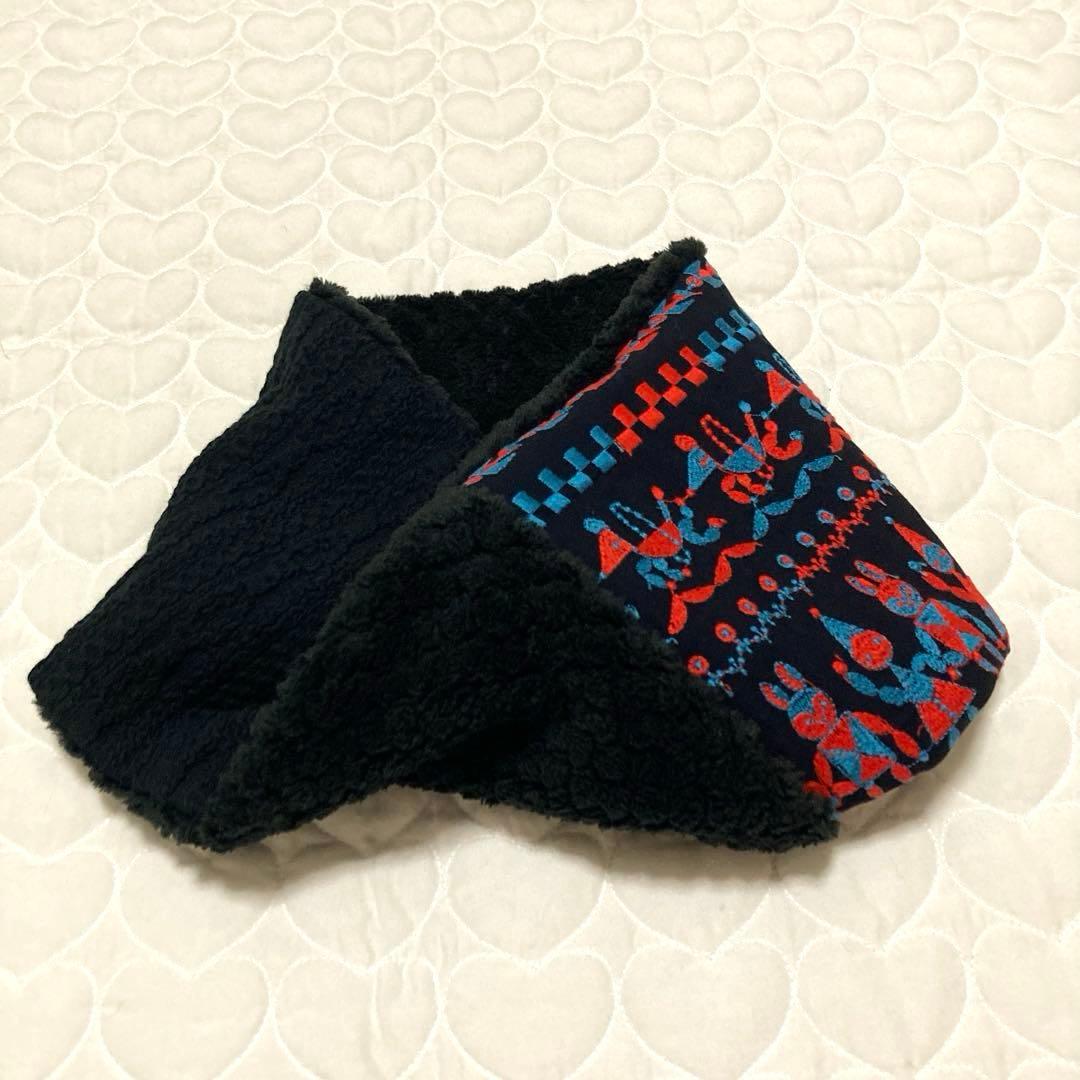 【レア生地】 766 ひねりスヌード　ネックウォーマー　fun ファン　ネイビー