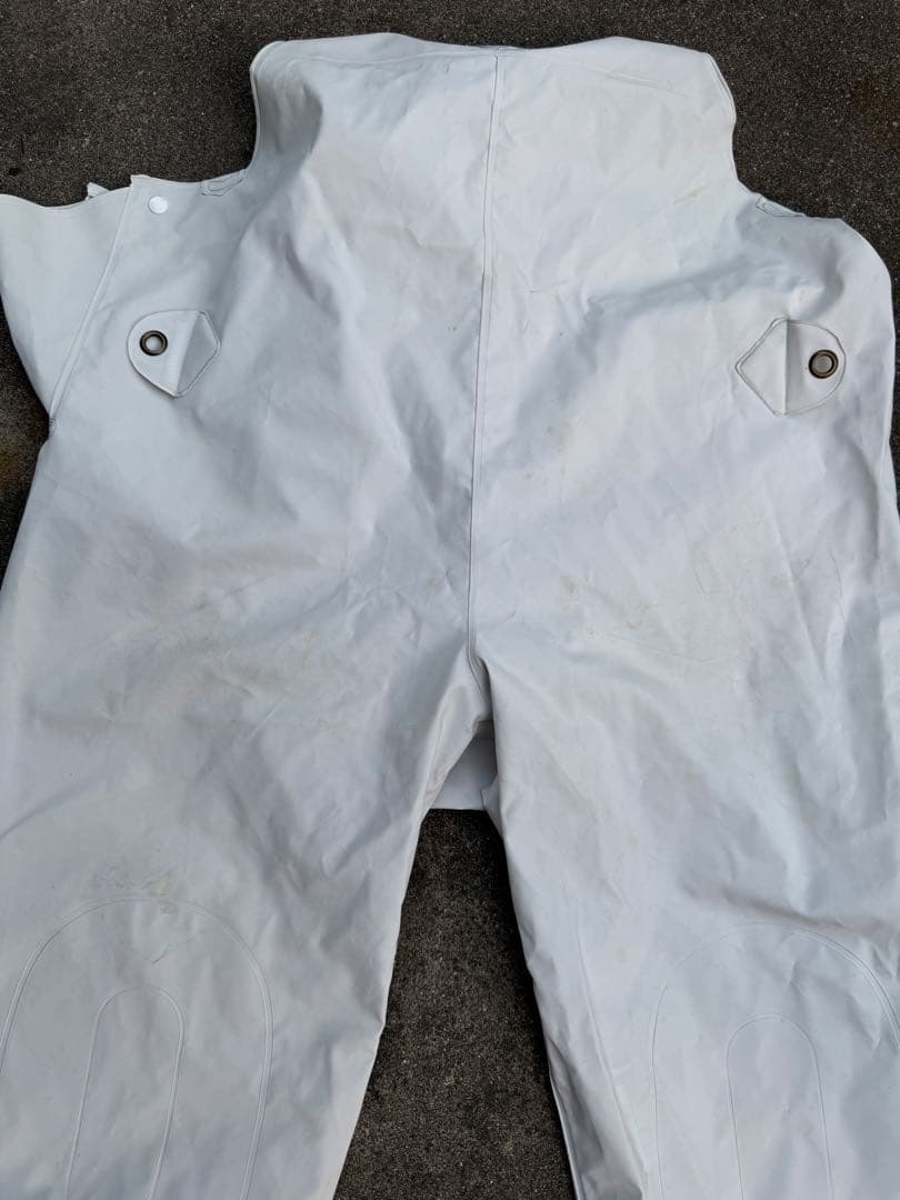 エビスマーク　サロペット 白　上下セット　XXXL(上下共)