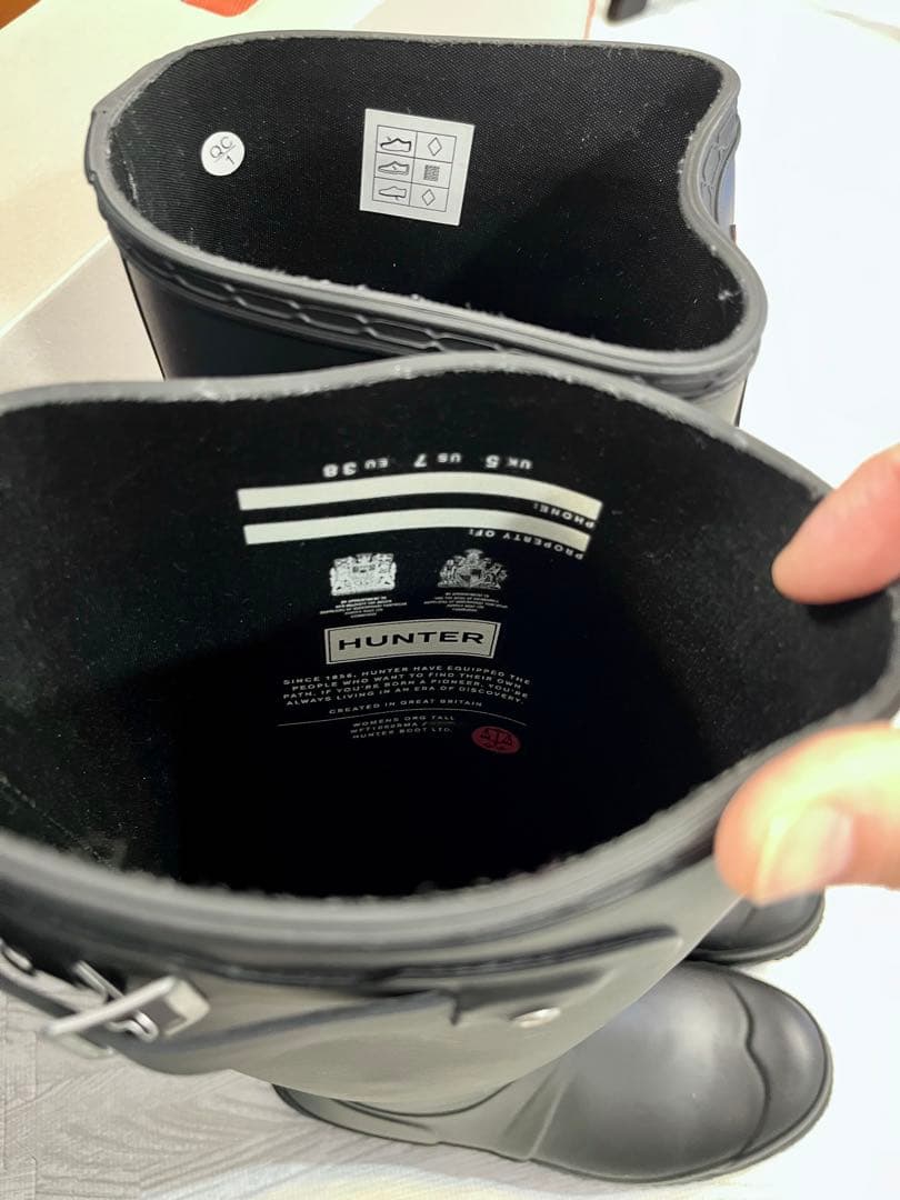 美品【箱あり】HUNTER　ハンター　レインブーツ　長靴