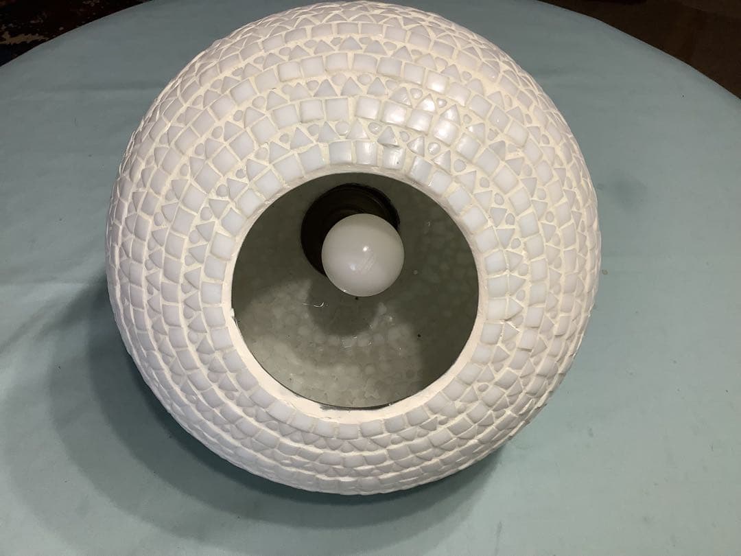 トルコランプ モザイクガラス ペンダントライト 白色