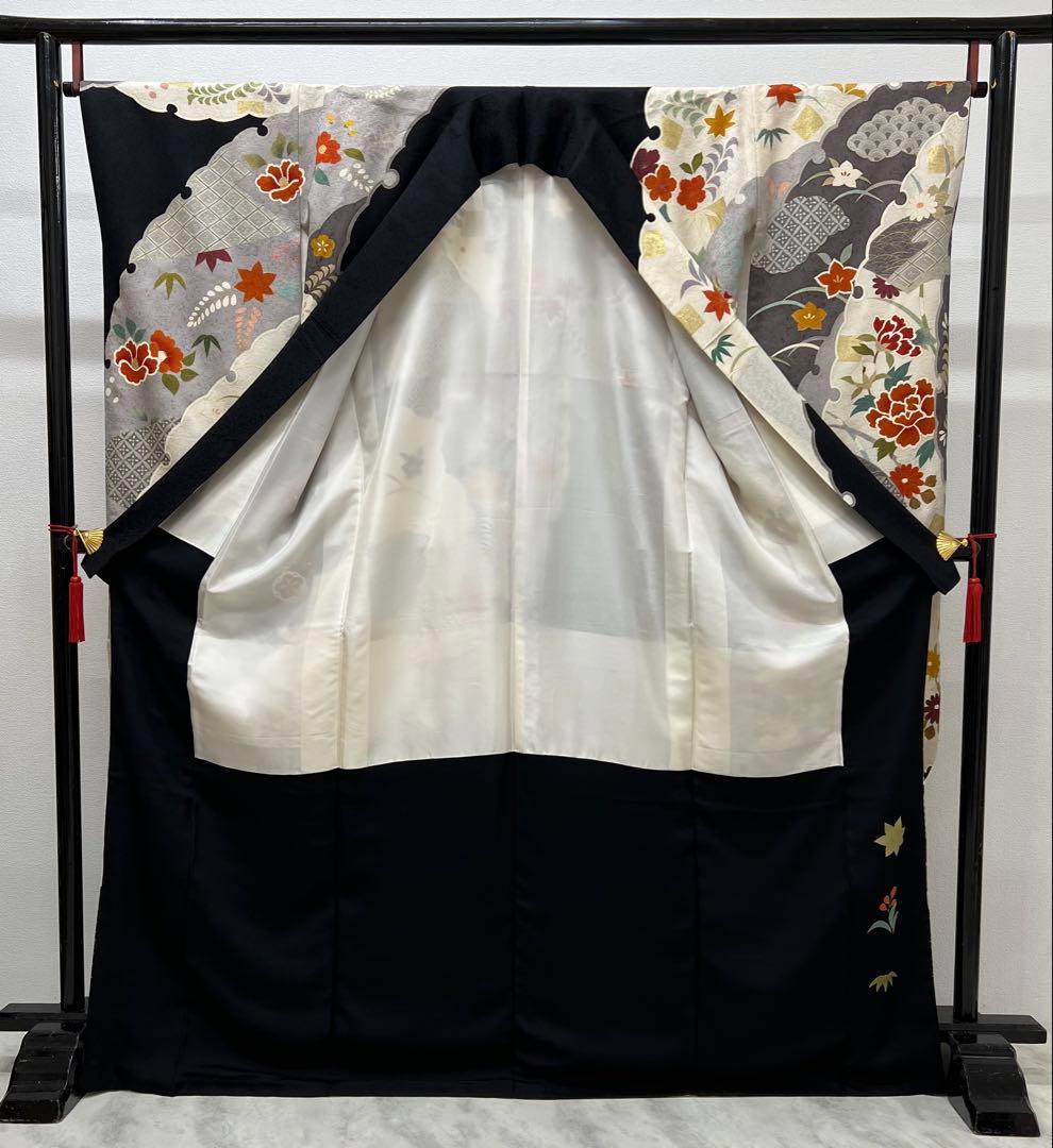 振り袖　フルセット　長襦袢付　成人式　金彩加工　刺繍入り　くすみカラー　693