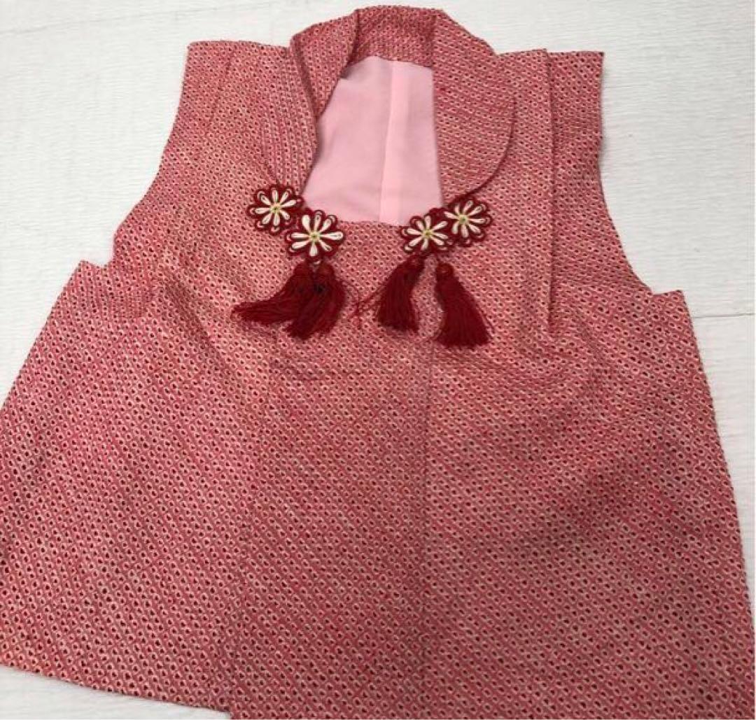 美品　七五三　女の子　5歳 〜 7歳　正絹　総絞り　着物　被布　セット　四つ身