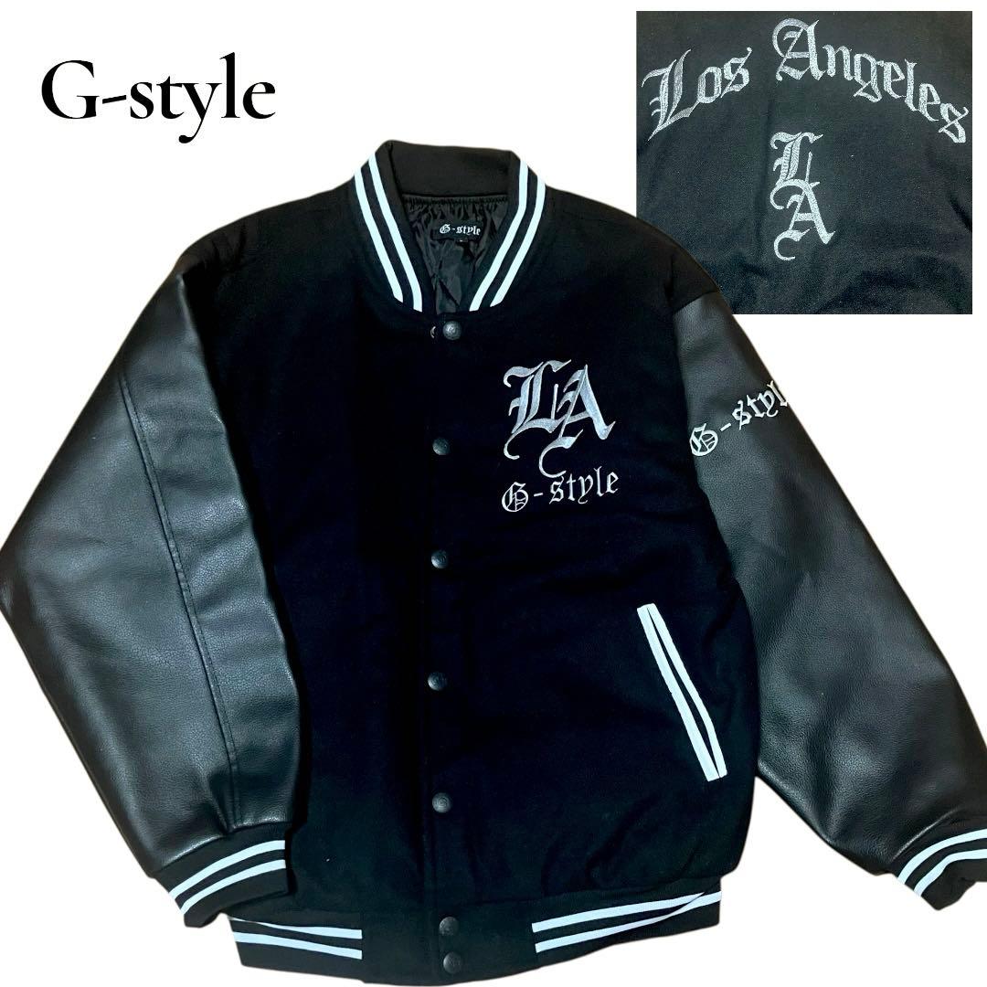 【美品】G-style スタジャン ロス　LA バック　デカロゴ 刺繍　チカーノ