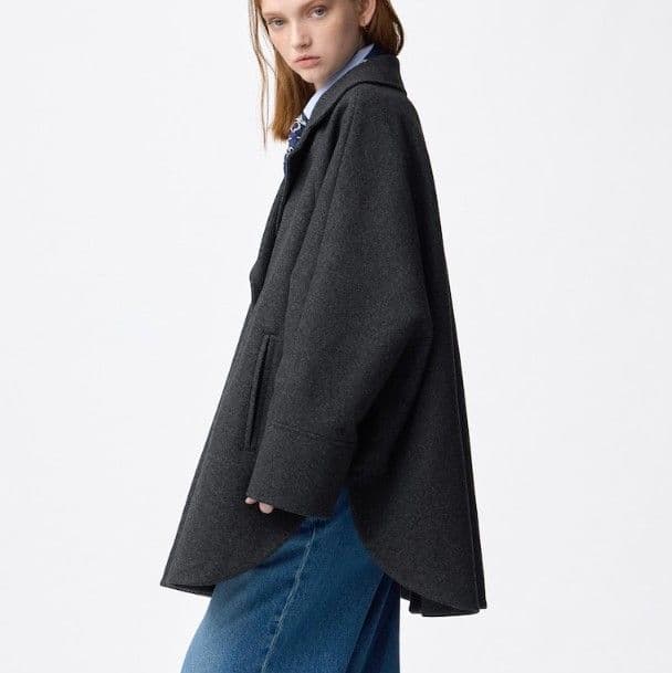 GU コージーメルトンケープコート Z＋E グレー