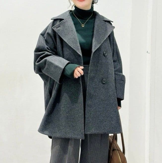 GU コージーメルトンケープコート Z＋E グレー