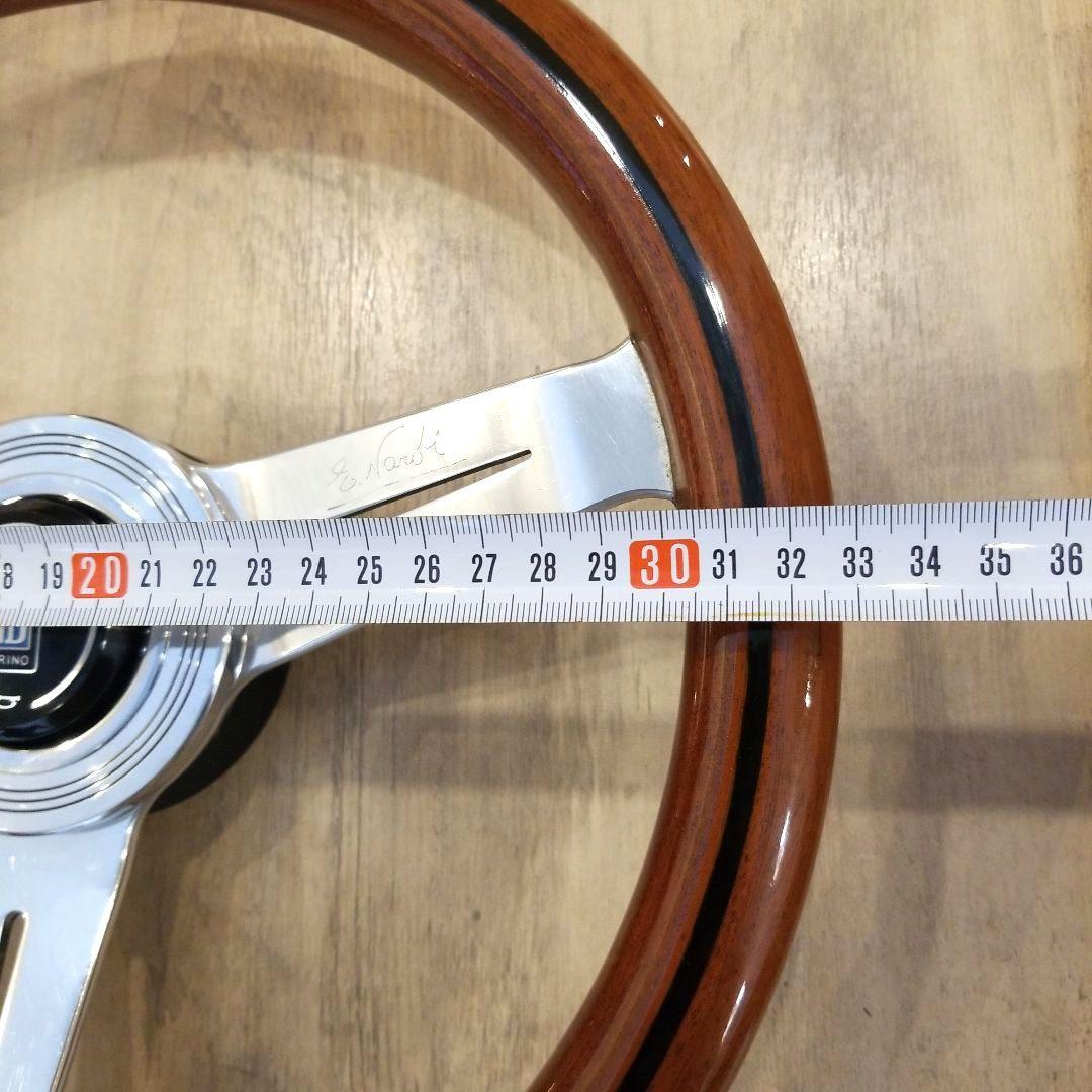 【美品】NARDI★ナルディクラシックウッドポリッシュステアリング/当時物33Φ
