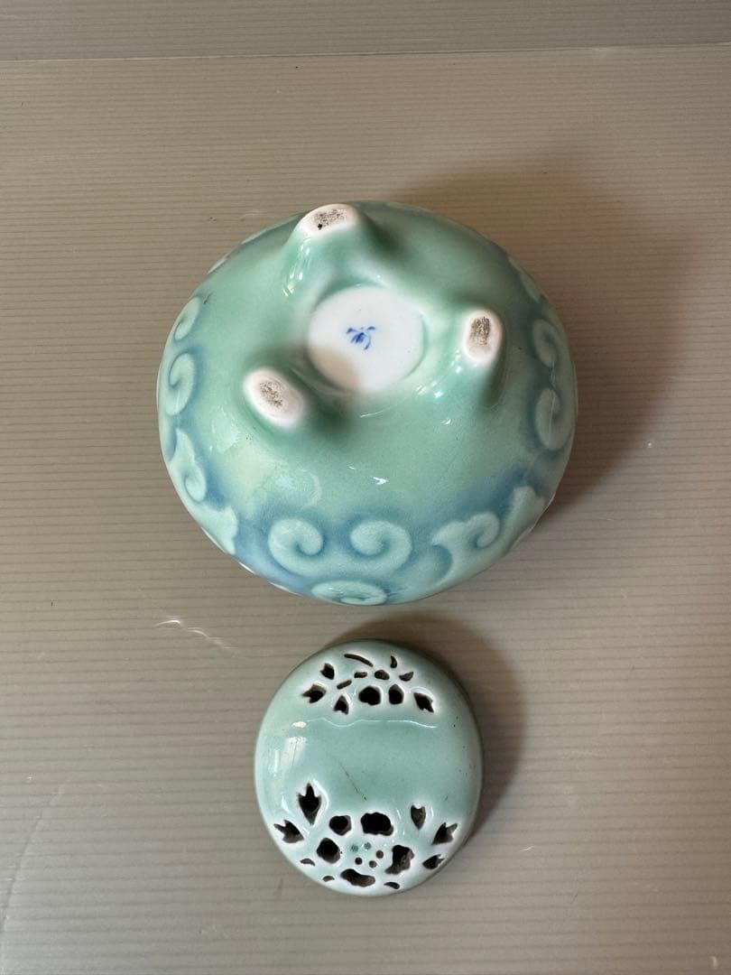 2791 希少　香蘭社　青磁　香炉