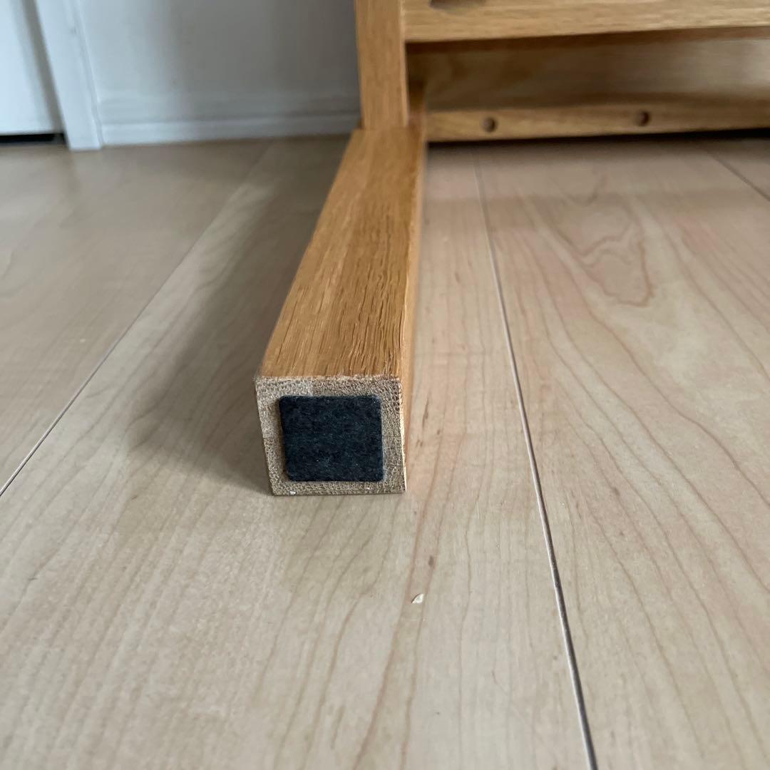 無印良品 オーク無垢材 サイドテーブル ベンチ スツール 椅子 チェア ⑤