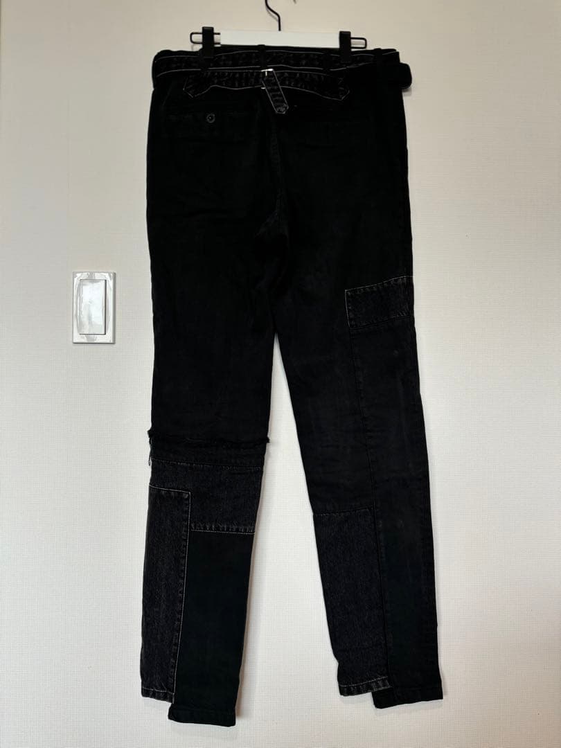sacai 21-02512M patchwork デニムパンツ