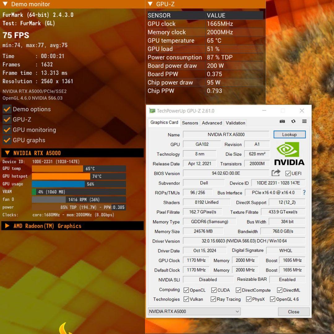 NVIDIA RTX A5000 24GB プロ用グラフィックカード