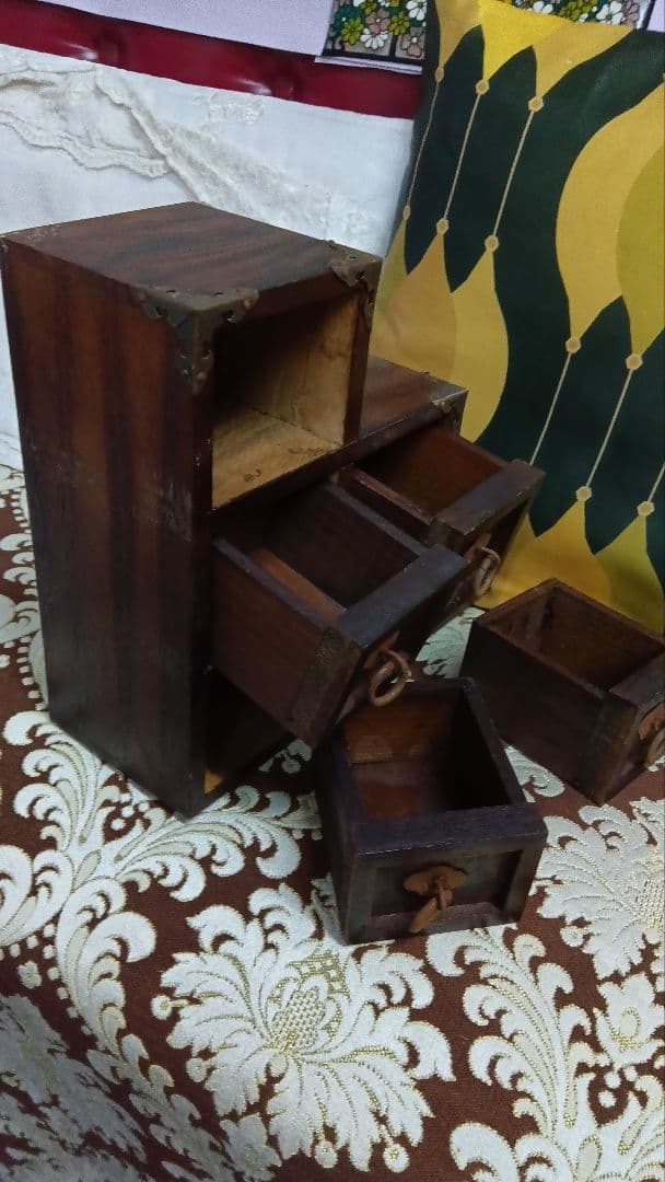 古道具　アンティーク　雑貨　和箪笥　木製引き出し　小物入れ　昭和レトロ　木箱