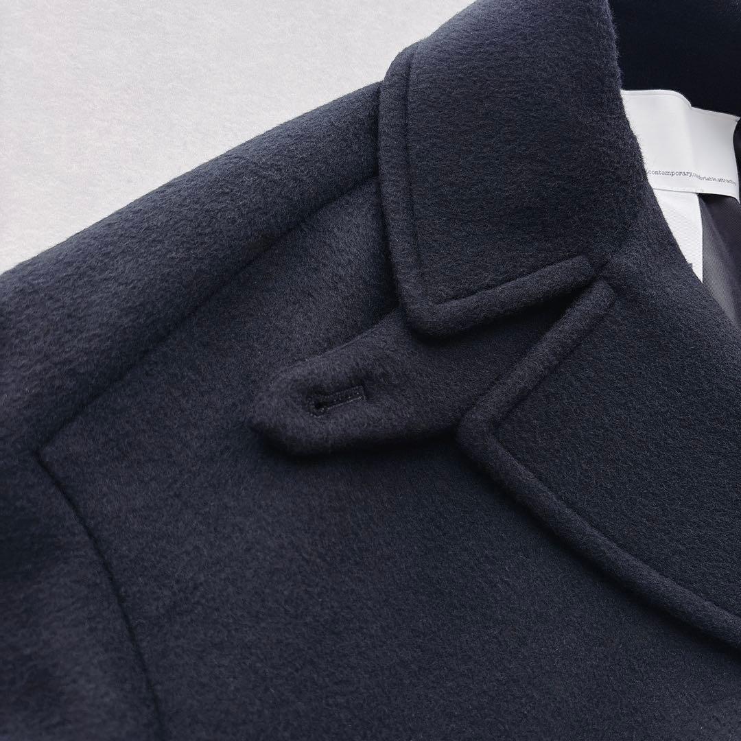 24AW TICCA ダブルブレストピーコートTBDA-232 ブラック