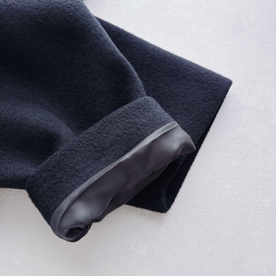 24AW TICCA ダブルブレストピーコートTBDA-232 ブラック