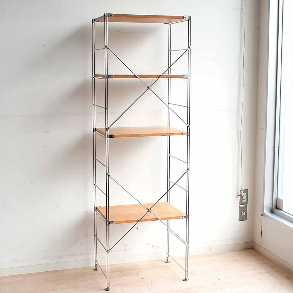 無印良品/MUJI ステンレスユニットシェルフ オーク材 ZR24250