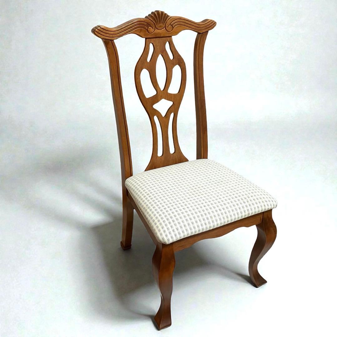 【美品】英国 イギリス アンティーク　ダイニングチェア 猫脚 チッペンデール様式