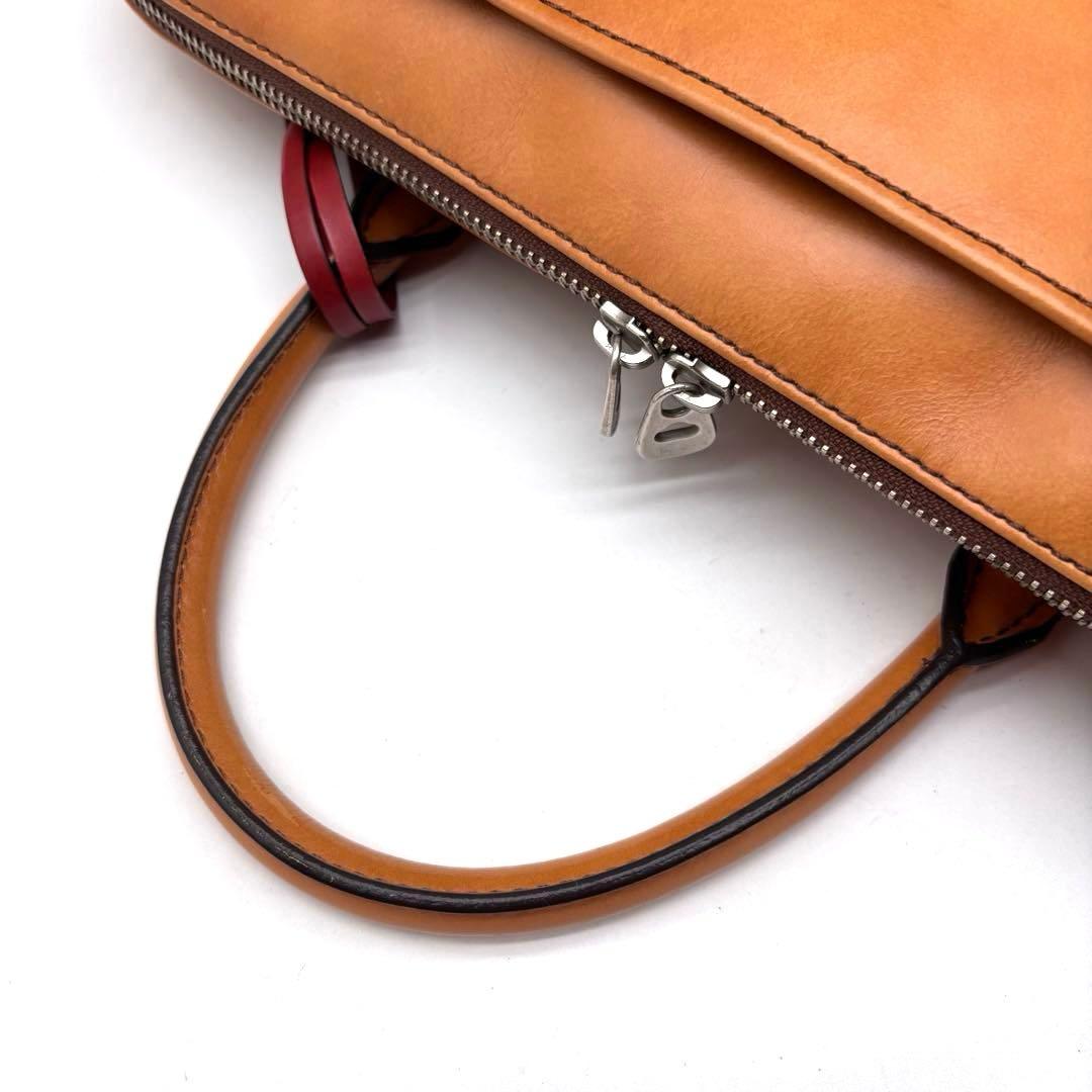 ✨美品✨エルゴポック　ビジネスバッグ　A4可　2way　オールレザー　キャメル