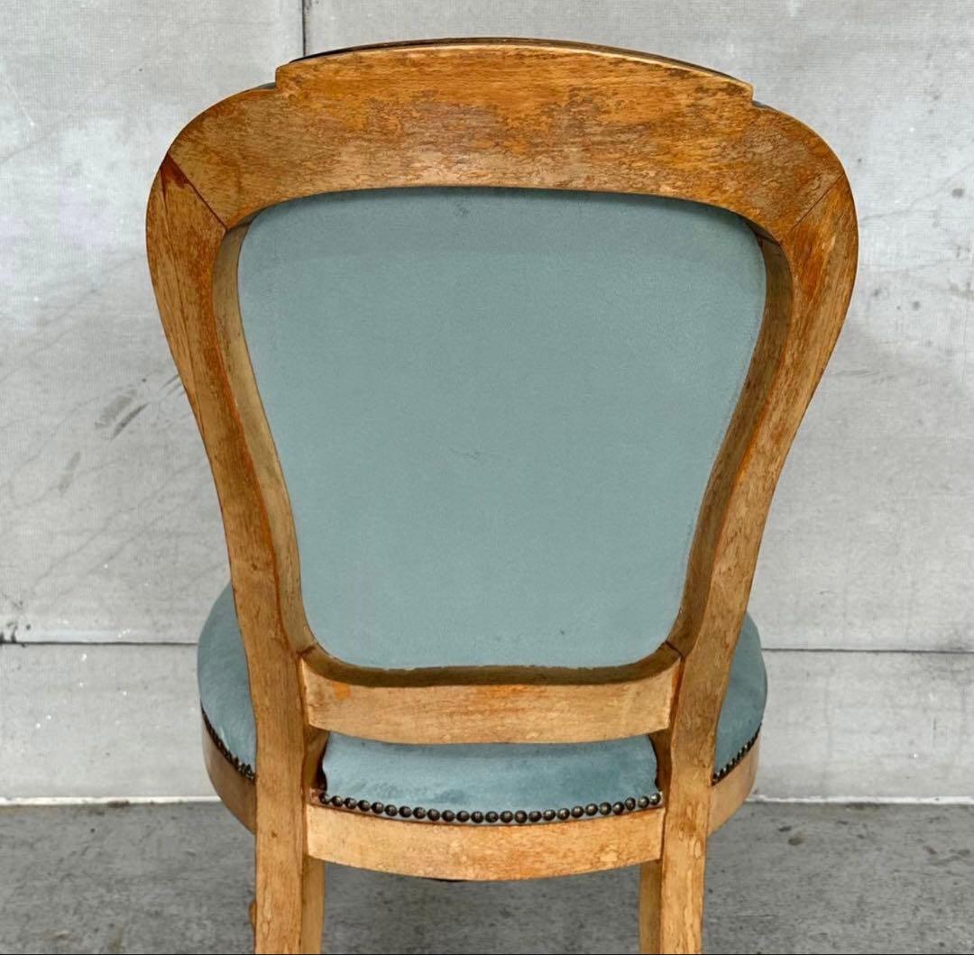 ✦90s✦ロココ調 イタリア製ダイニングチェア アンティーク　ベロア ベルベット